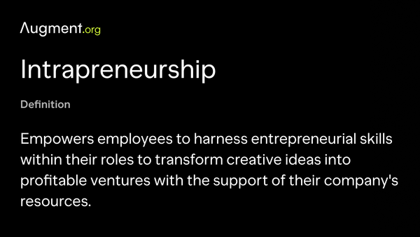 Image of the definition of intrapreneurship branded a augment.org
